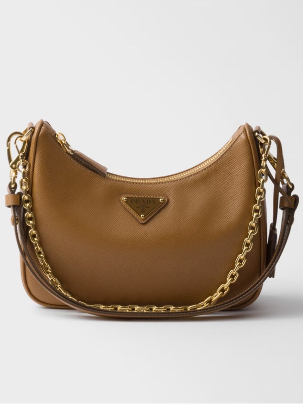 Authentic Prada Re-Edition Mini Saffiano Bag Caramel